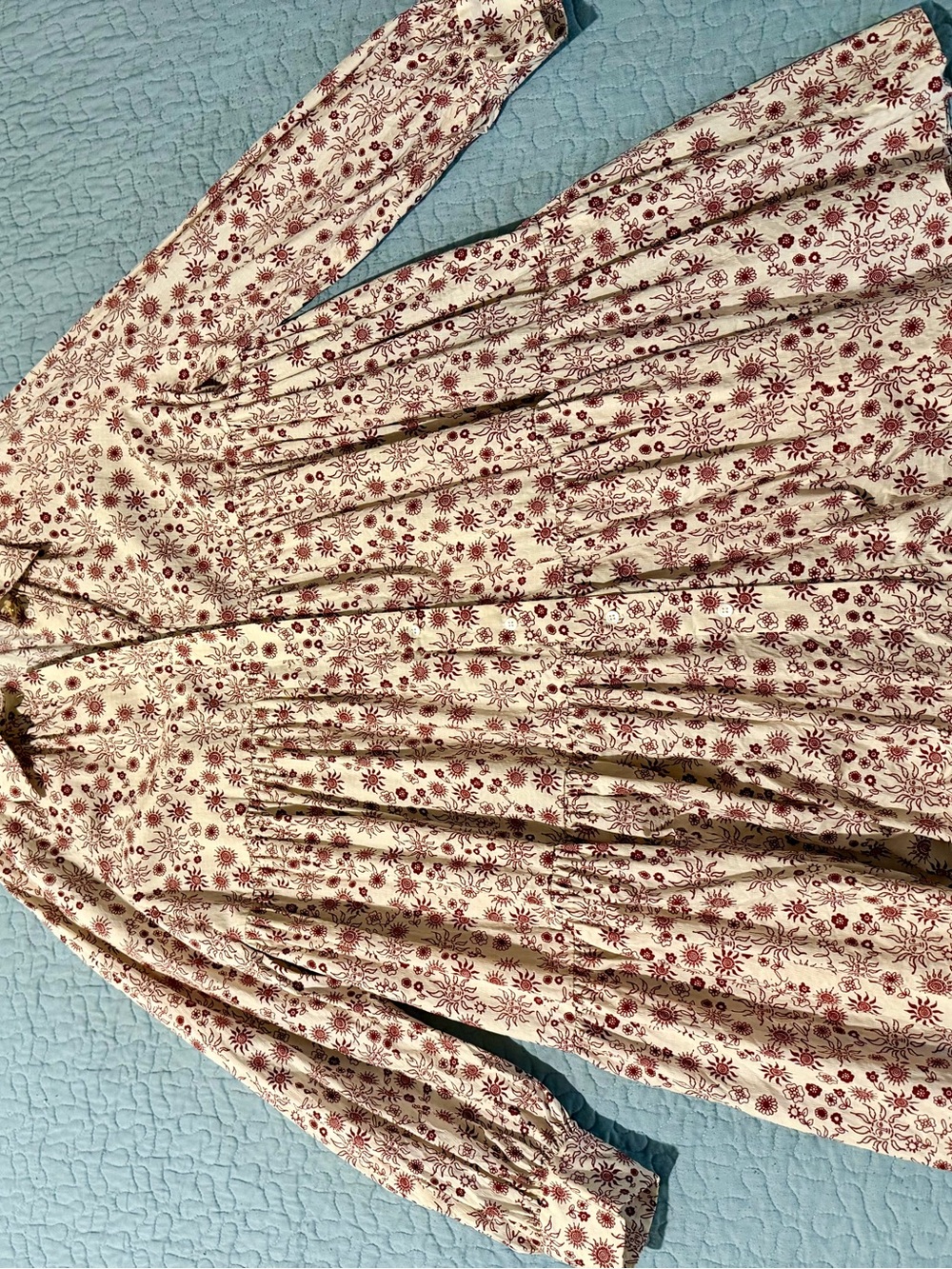 Sandro Plein Soleil Print long sleeve dress